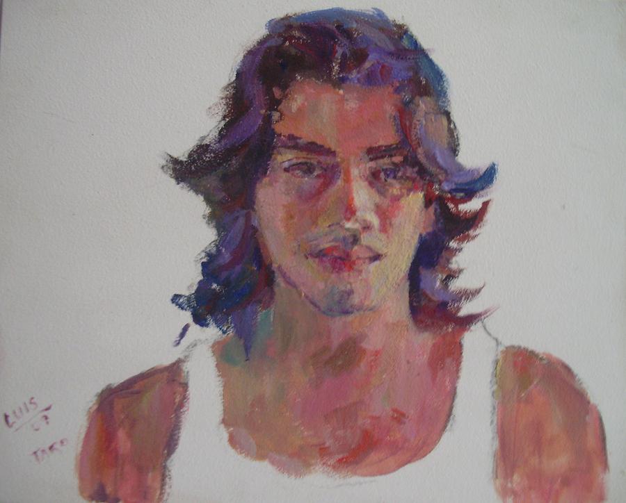 Portrait Painting - Luis by Todd Taro