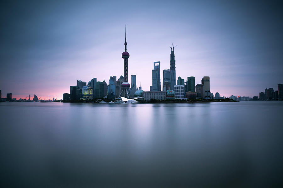 Lujiazui Pudong Skyline At Sunrise Photograph by Matteo Colombo