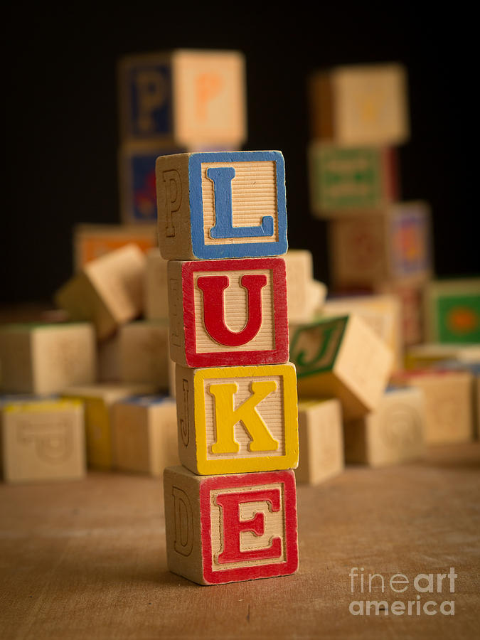 LUKE - Alphabet Blocks Photograph by Edward Fielding