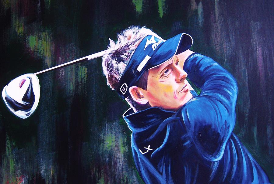 Luke Donald Painting by Richard Garnham