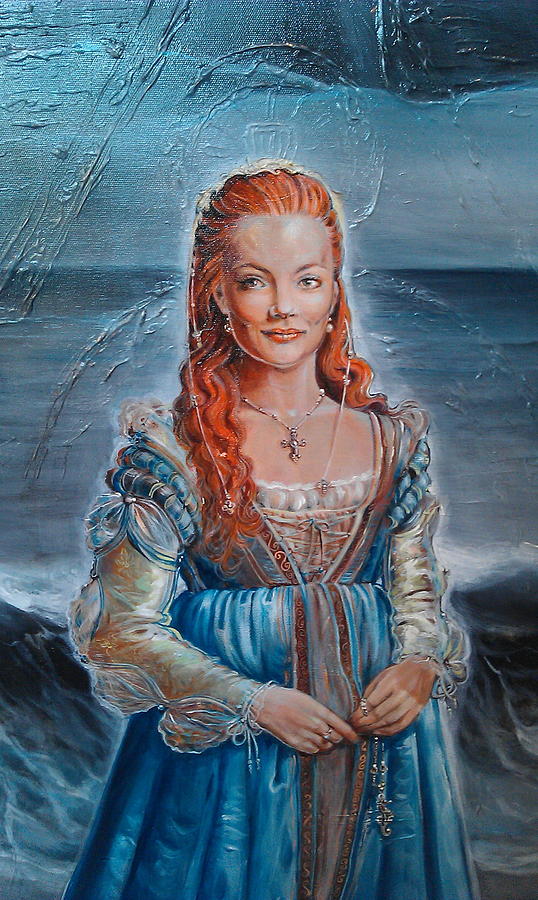 Portrait Painting - Lukrezia Borgia by Ottilia Revesz