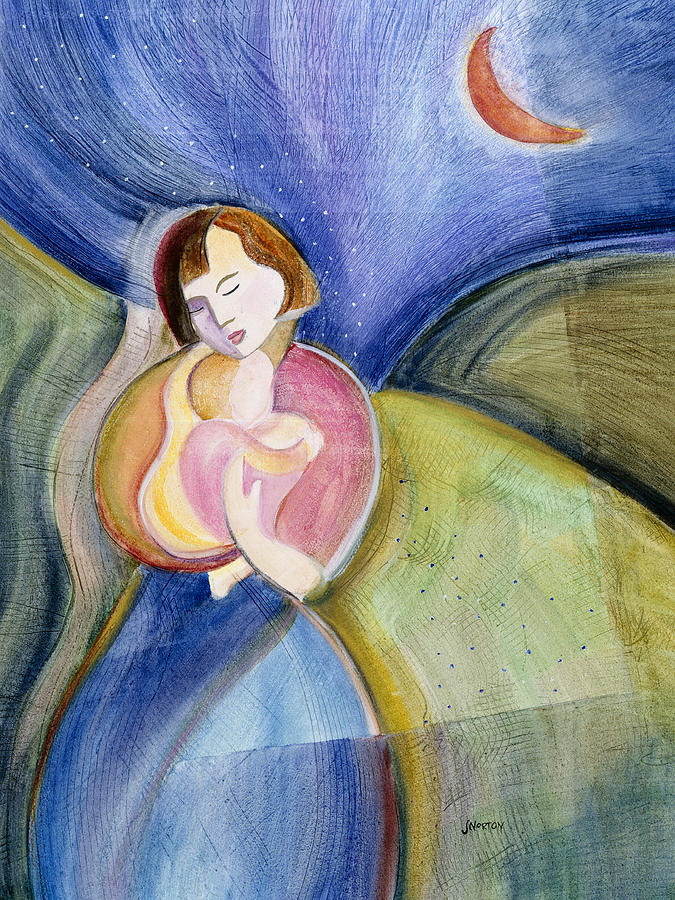 Mother Painting - Lullaby by Jen Norton