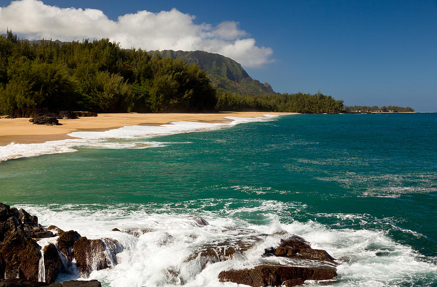 Lumahai beach in Kauai Photograph by Steven Heap