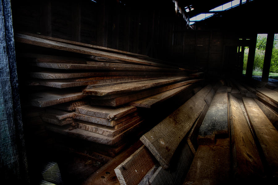 Lumber In The Barn Photograph by Michael Eingle
