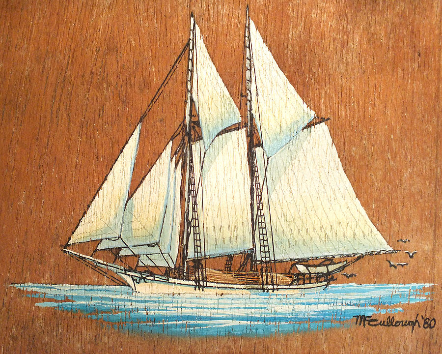 Lumber Schooner Painting by Duane McCullough