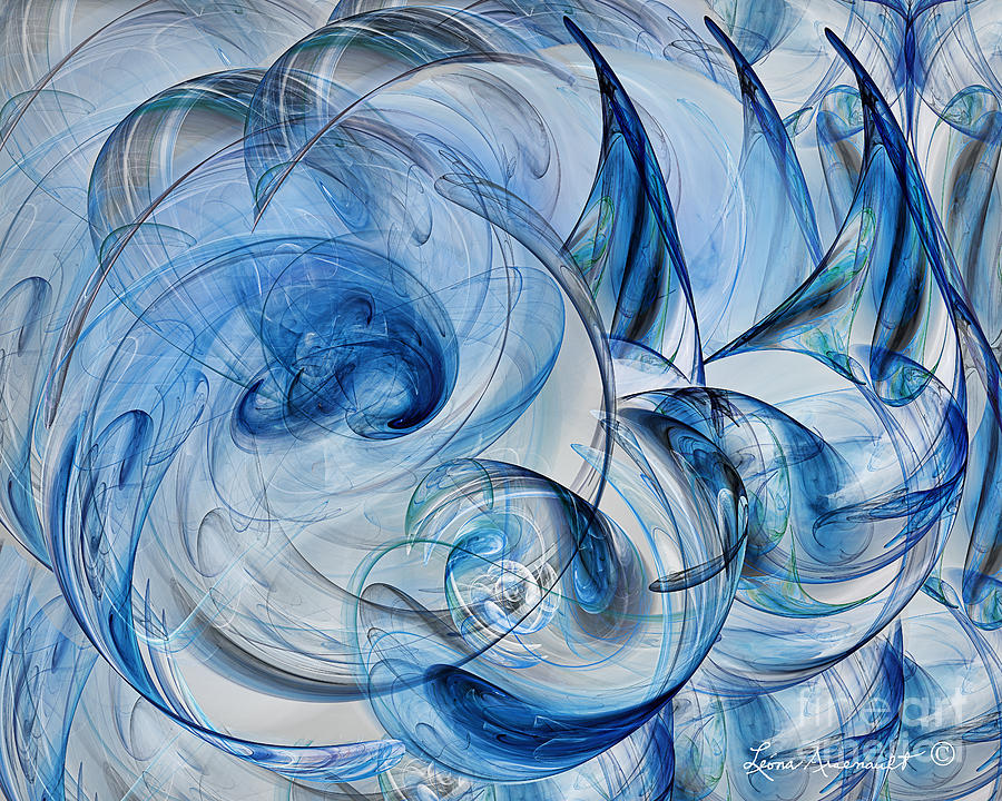 Luminance Washed In Blue Digital Art by Leona Arsenault - Fine Art America