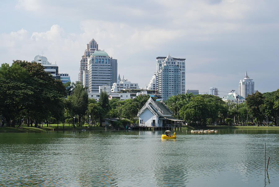Lumpini Park in Bangkok Digital Art by Carol Ailles