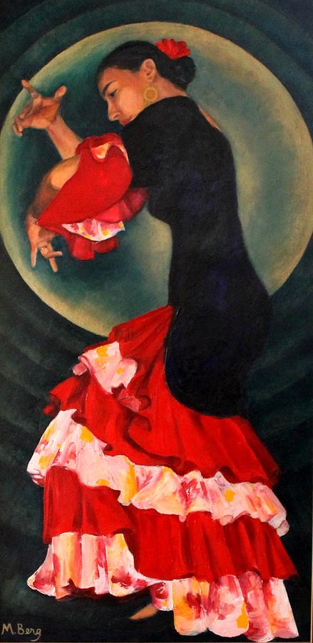 Luna Flamenco Painting by Marian Berg