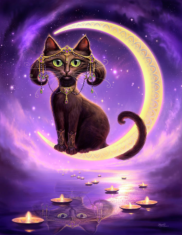 Cat Painting - Luna by Jeff Haynie