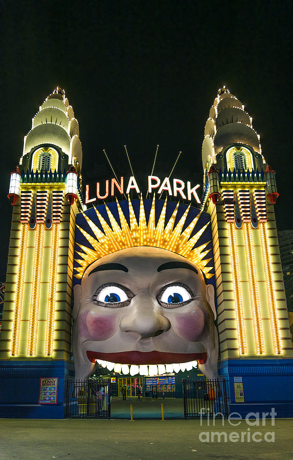 Luna Park Entrance In Sydney Australia Photograph