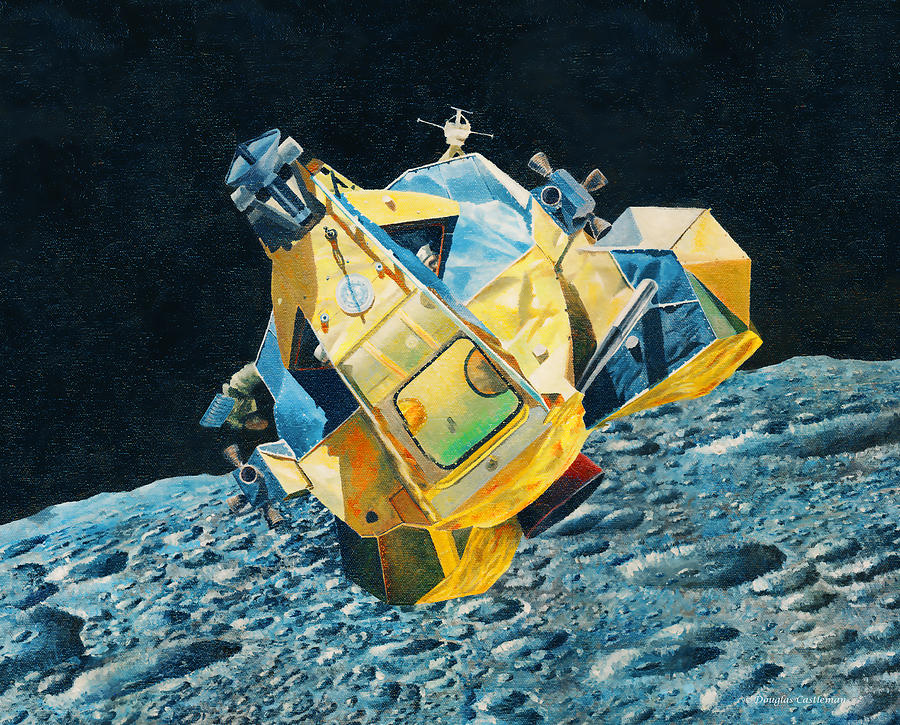 Lunar Accent Module Painting by Douglas Castleman