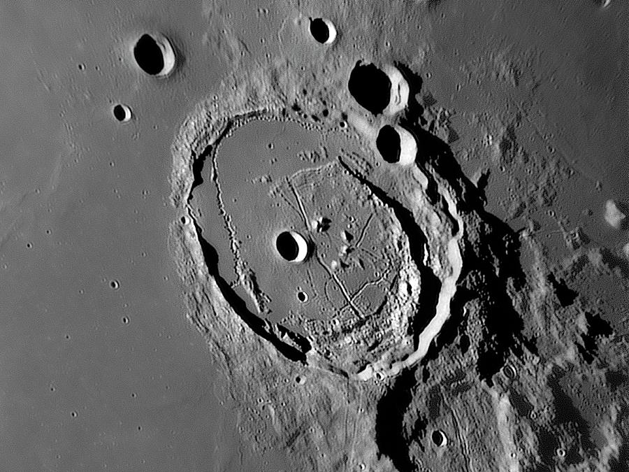 Lunar Crater Posidonius Photograph by Damian Peach