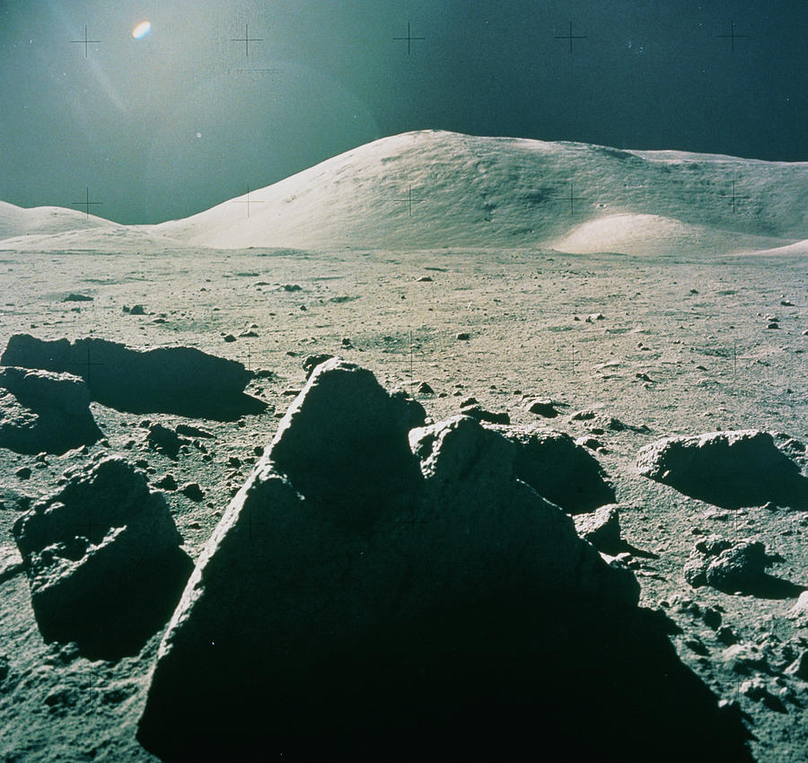 Space Photograph - Lunar Landscape In Taurus-littrow Region by Nasa/science Photo Library