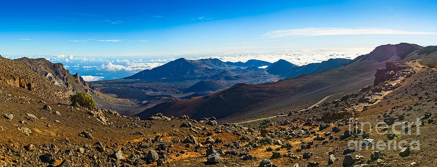 Haleakala National Park Photograph - Lunar Landscape - the summit of Haleakala Volcano in Maui. by Jamie Pham