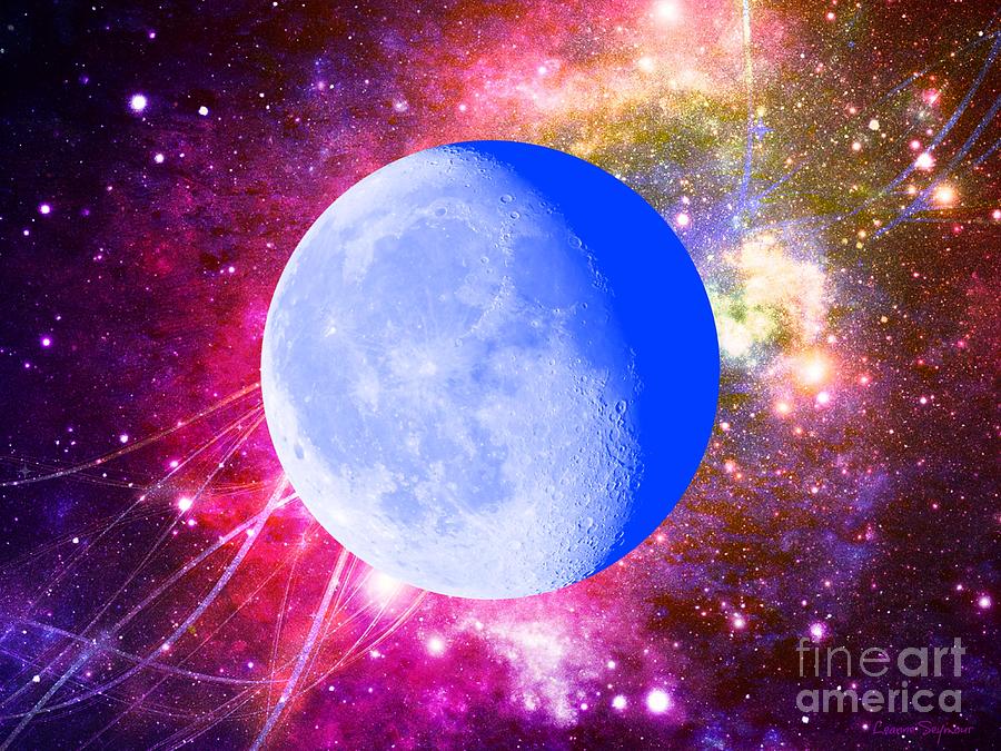 Space Mixed Media - Lunar Magic by Leanne Seymour