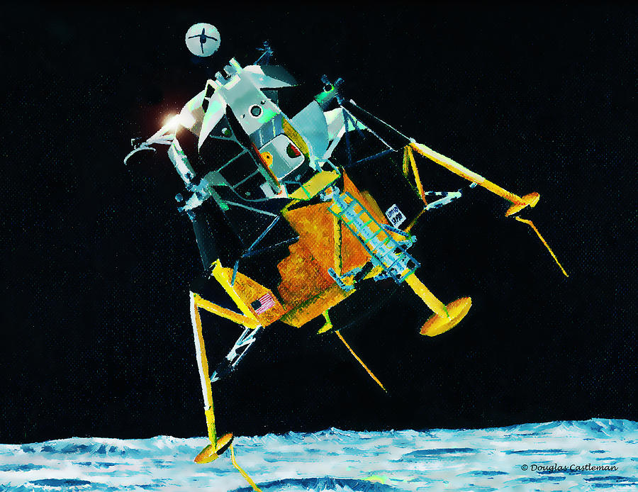 Lunar Module Painting by Douglas Castleman