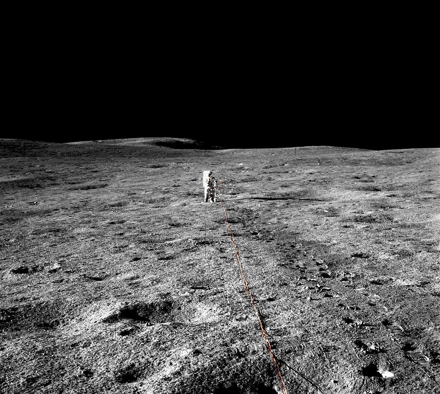 Device Photograph - Lunar Seismic Testing by Nasa/science Photo Library