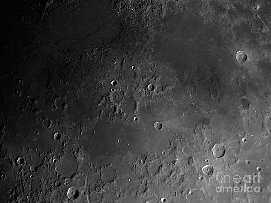 Lunar Surface With Sinus Medii Photograph by John Chumack