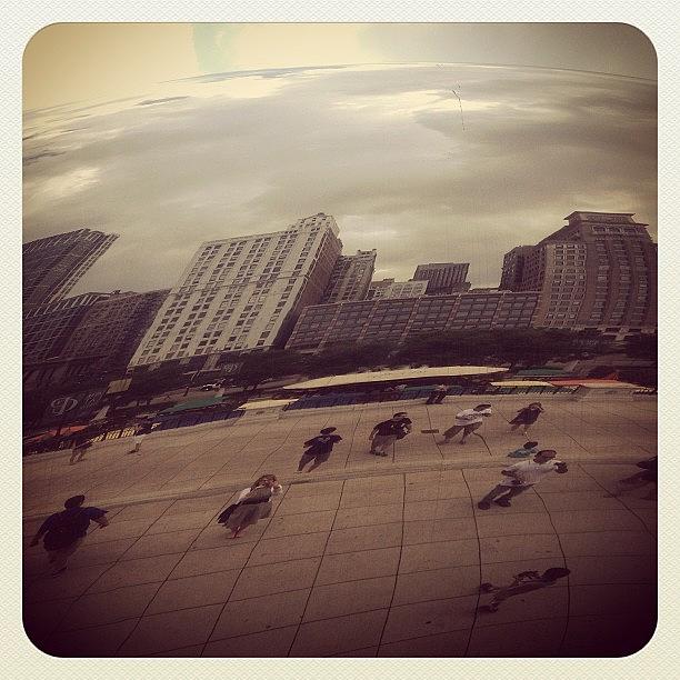 Chicago Photograph - Lunch Break By The Bean. #chicago by Courtney Mullins