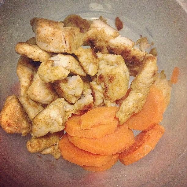 Chicken Photograph - #lunch #protein #sweetpotato #chicken by Eat Fresh Look Fresh