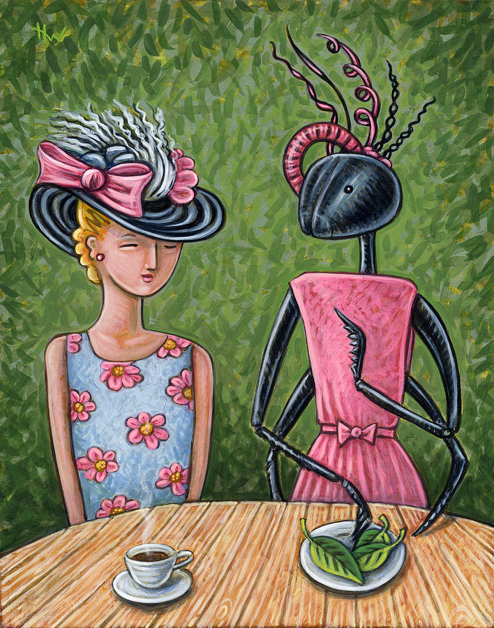 Ant Painting - Lunch with a Favorite Ant by Holly Wood