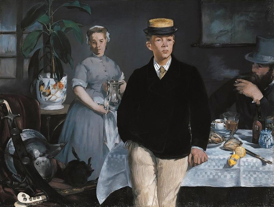 Munich Movie Painting - Luncheon in the studio by Edouard Manet