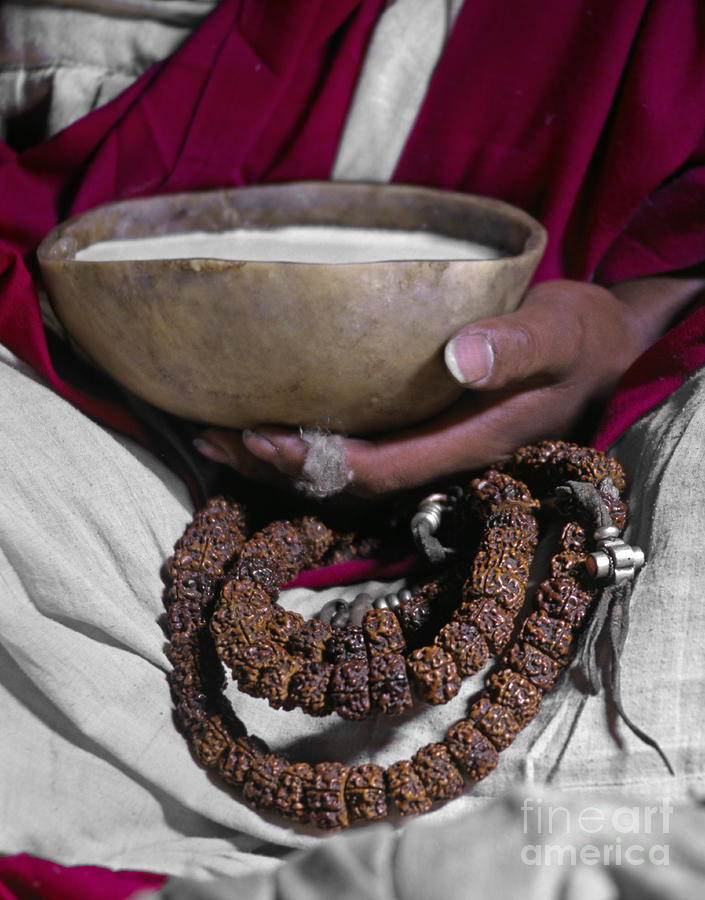 Lundup Dorje with Skull Cup - Tibet Photograph by Craig Lovell