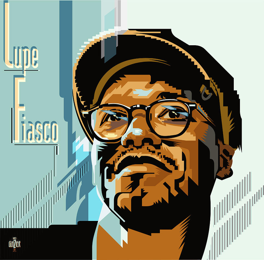 Lupe Fiasco Digital Art - Lupe Fiasco Portrait by Garth Glazier