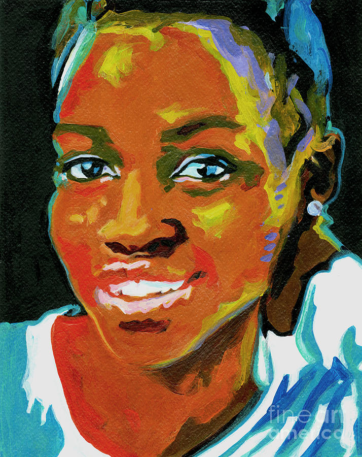 Lupita Nyongo. Woman of the Year  Painting by Tanya Filichkin