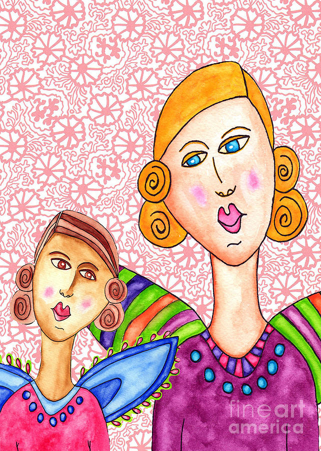 Lupita Portrait Ashley And Amelia Painting by Emily Lupita Studio Lupita Portrait Ashley And Amelia Painting by Emily Lupita Studio