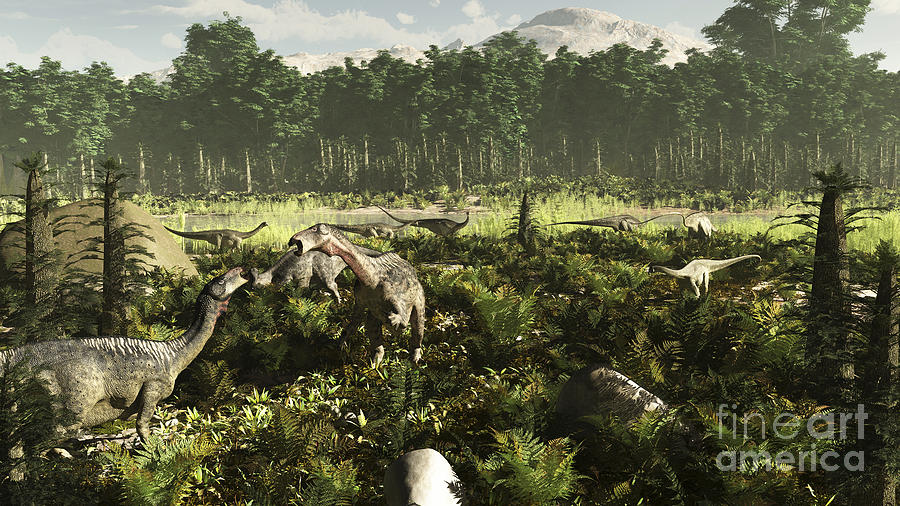 Extinct Digital Art - Lurdusaurus And Nigersaurus Dinosaurs by Arthur Dorety Extinct Digital Art - Lurdusaurus And Nigersaurus Dinosaurs by Arthur Dorety