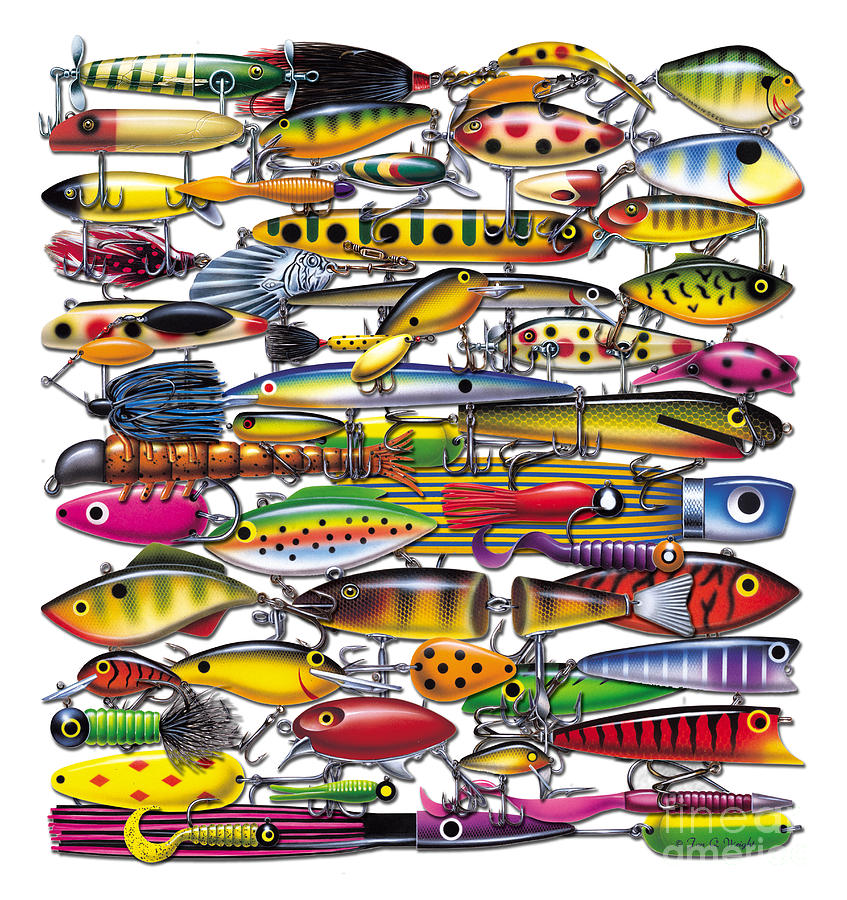 Lures Painting by JQ Licensing
