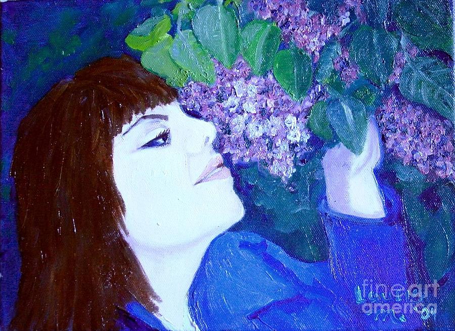 Lush Lilacs Painting by Laurie Morgan