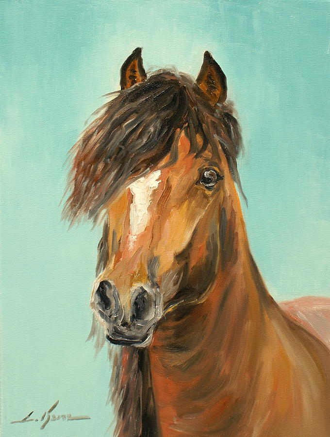 Lusitano Horse Painting by Luke Karcz
