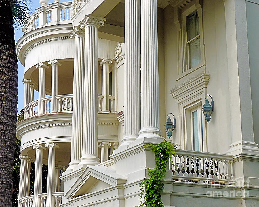 Luxurious White Mansion Photograph by Linda Vodzak - Fine Art America