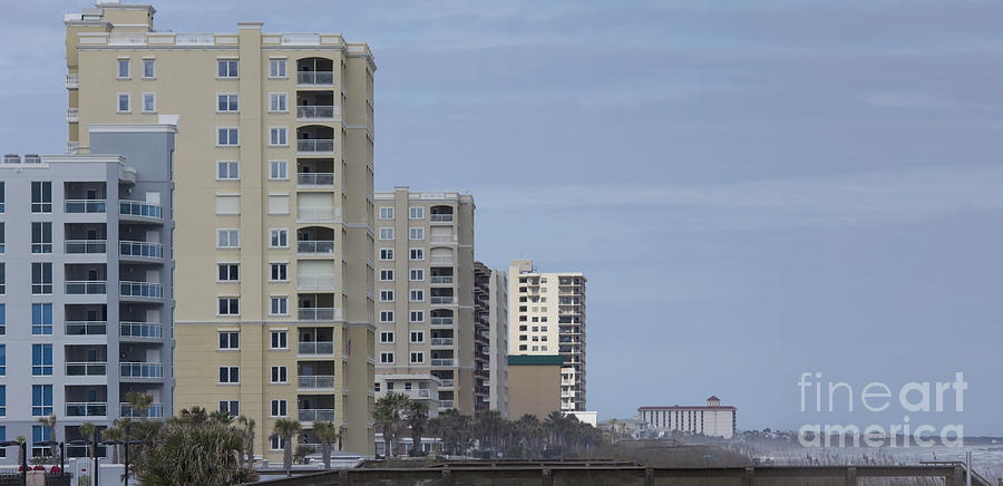 Luxury Jacksonville Beach condos Photograph by Ules Barnwell