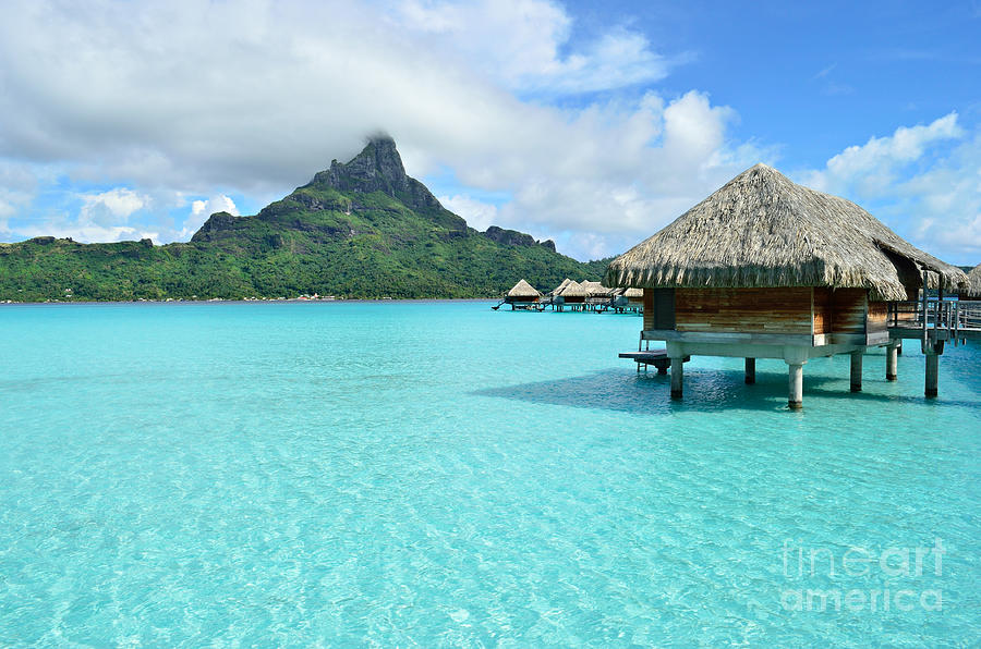 Resort Photograph - Luxury overwater vacation resort on Bora Bora island by IPics Photography Resort Photograph - Luxury overwater vacation resort on Bora Bora island by IPics Photography