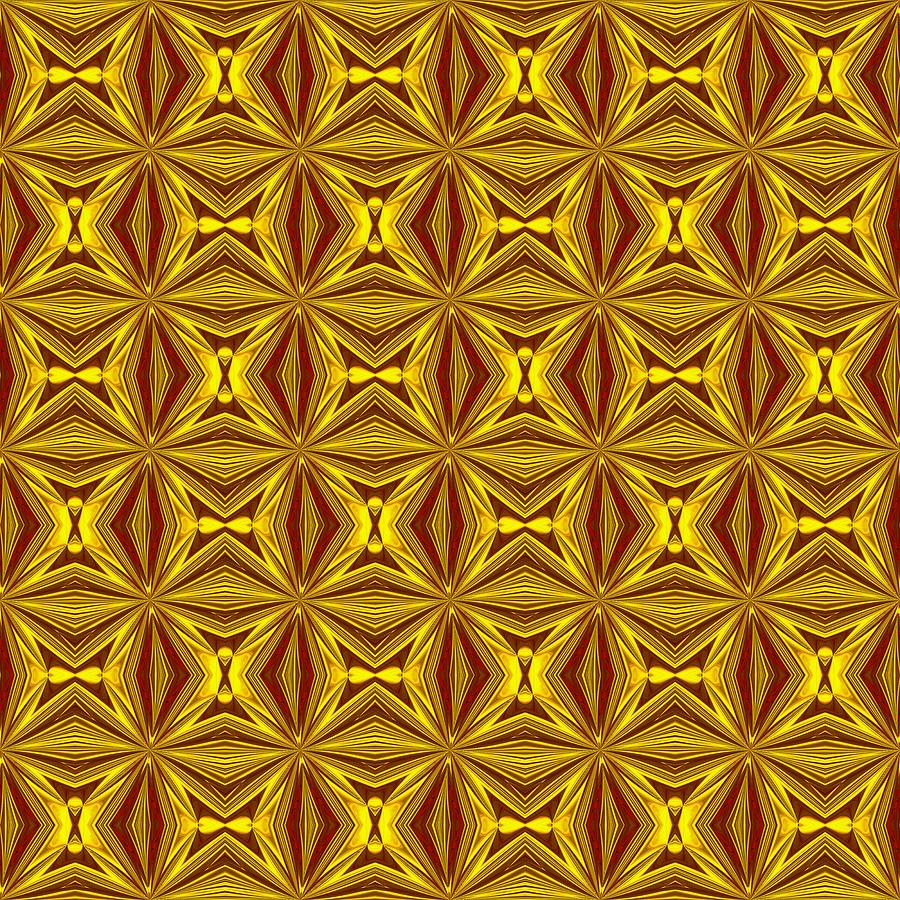 Luxury Red and Gold Christmas Pattern Digital Art by Taiche Acrylic Art