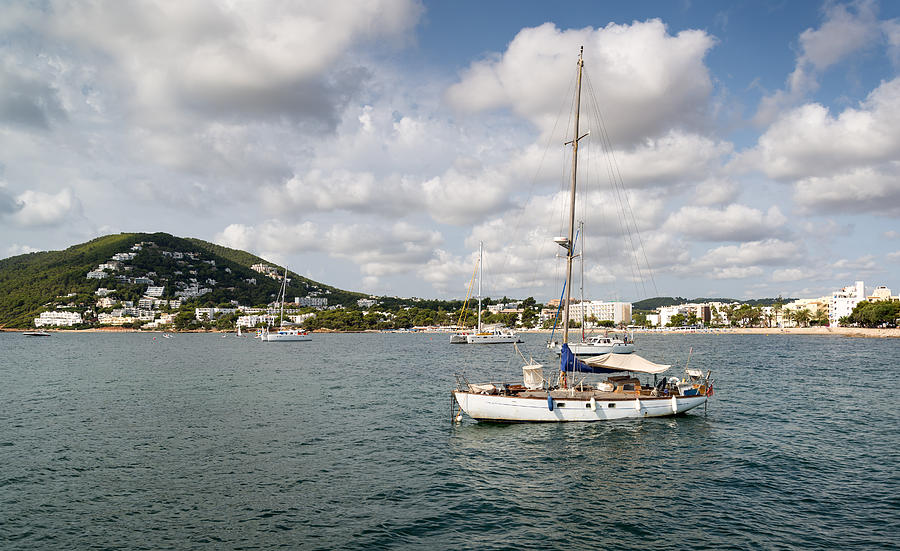 Summer Photograph - Luxury sailing yacht in Mediterranean Sea by Matthew Gibson