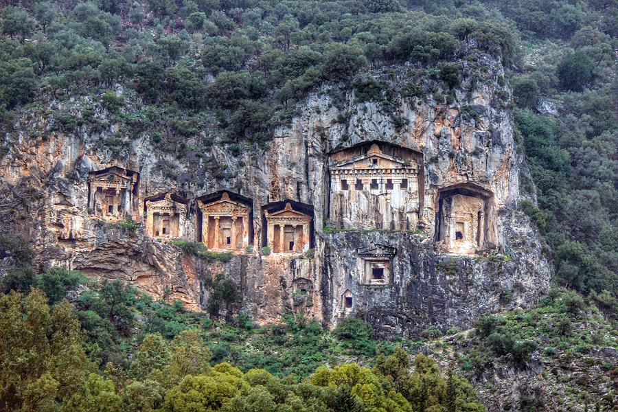 Lycian Rock Tombs Of Dalyan Photograph By Auntieblues