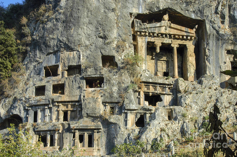 Turkey Photograph - Lycian Tombs by Bob Phillips