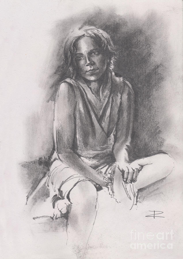 Lydia sketch Drawing by Paul Davenport