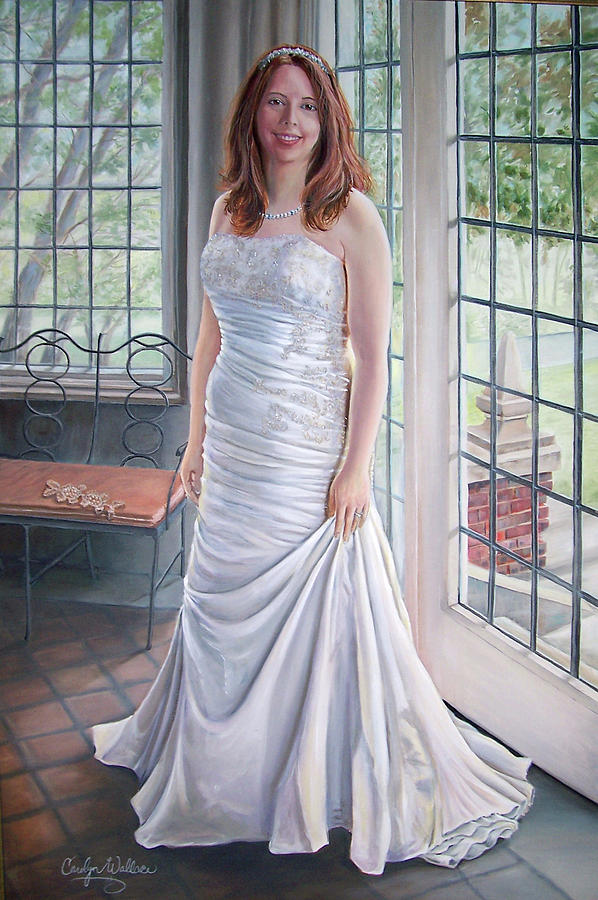 Lydias Wedding Portrait Painting by Carolyn Coffey Wallace