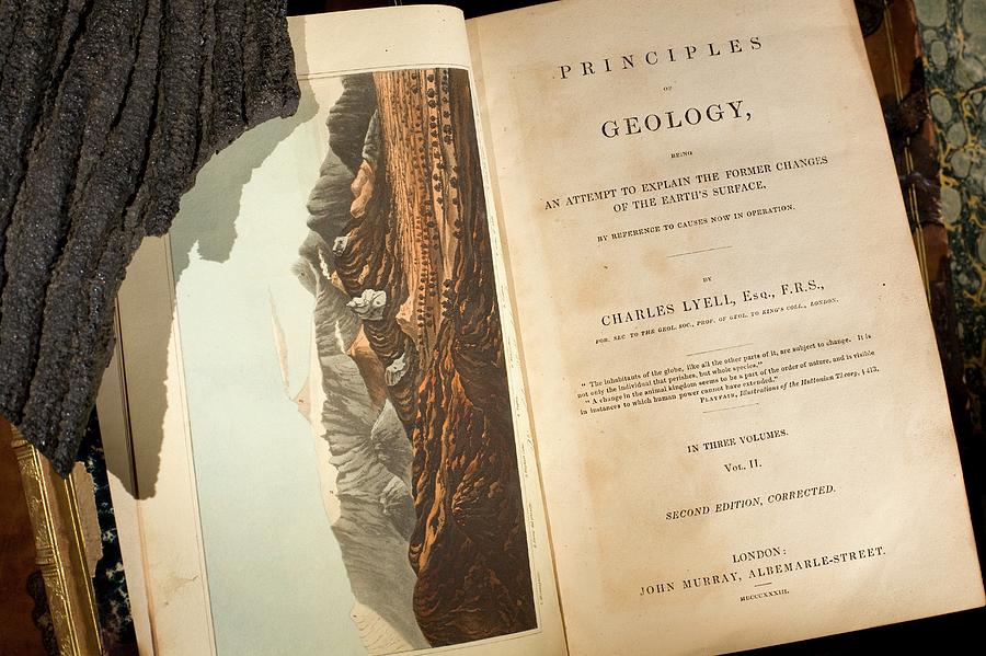 Book Photograph - Lyells principles Of Geology (1833) by Paul D Stewart