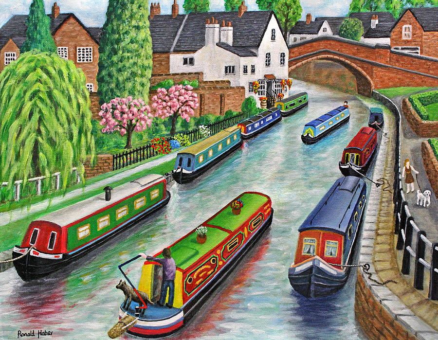 Lymm Village Painting by Ronald Haber