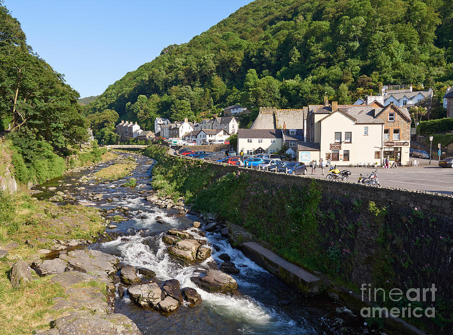 Lynmouth Photograph - Lyn Rivers meet in Lynmouth Devon by Louise Heusinkveld
