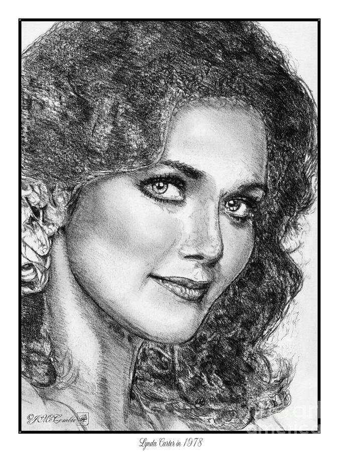 675px x 900px - Lynda Carter in 1978 Drawing by J McCombie - Pixels