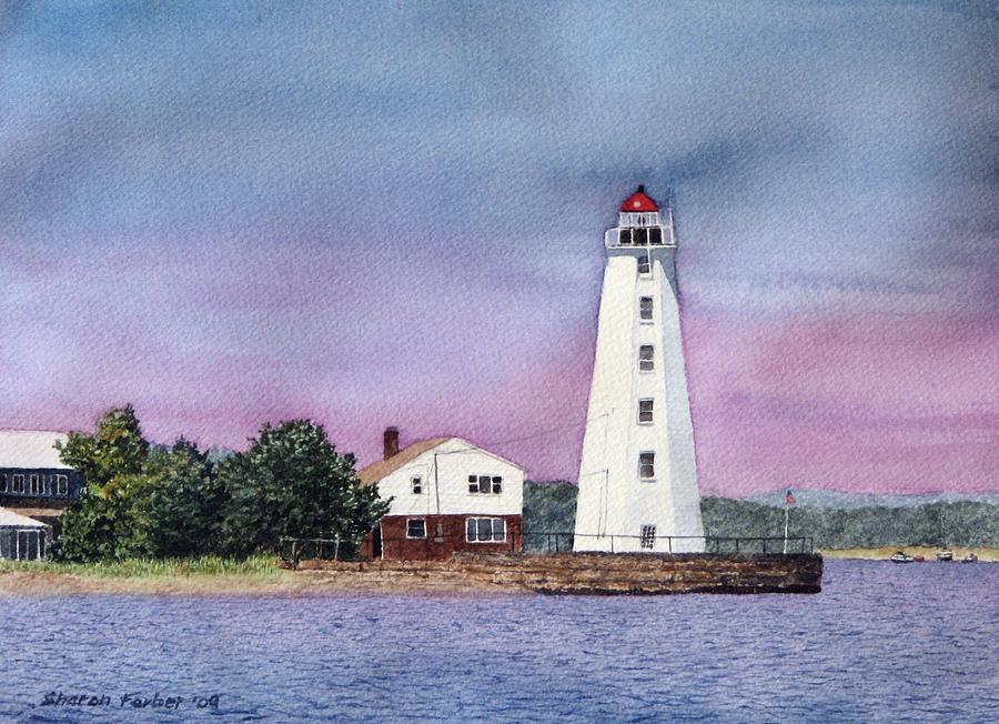 Sunset Painting - Lynde Point Lighthouse by Sharon Farber