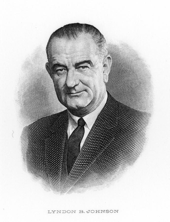 Lyndon Drawing - Lyndon B Johnson (1908 -1973) by Mary Evans Picture Library
