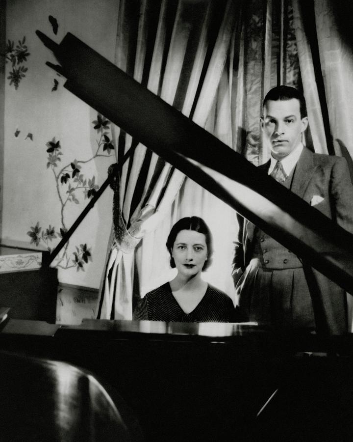 Lynn Fontanne And Alfred Lunt At A Piano Photograph by Cecil Beaton Lynn Fontanne And Alfred Lunt At A Piano Photograph by Cecil Beaton